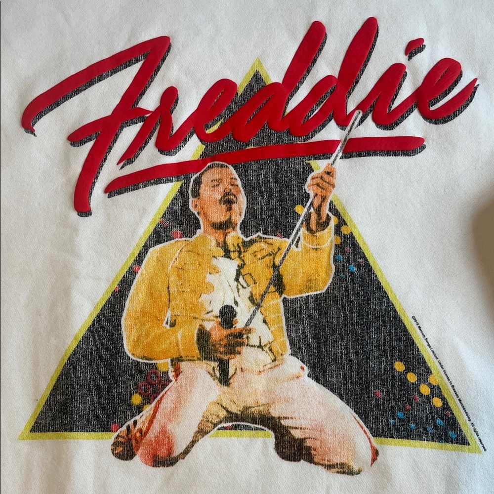 ABERCROMBIE & FITCH Freddie Mercury Graphic Crew Oversized Sweatshirt size Small - Picture 2 of 2